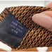 EUC Faconnable Orange Black Geometric Bars Mens Tie