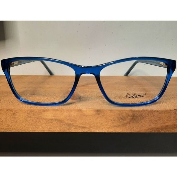 NEW Rx'able Eyeglass Frame, shiny cobalt blue, full rim glasses 52-16-140 Trendy