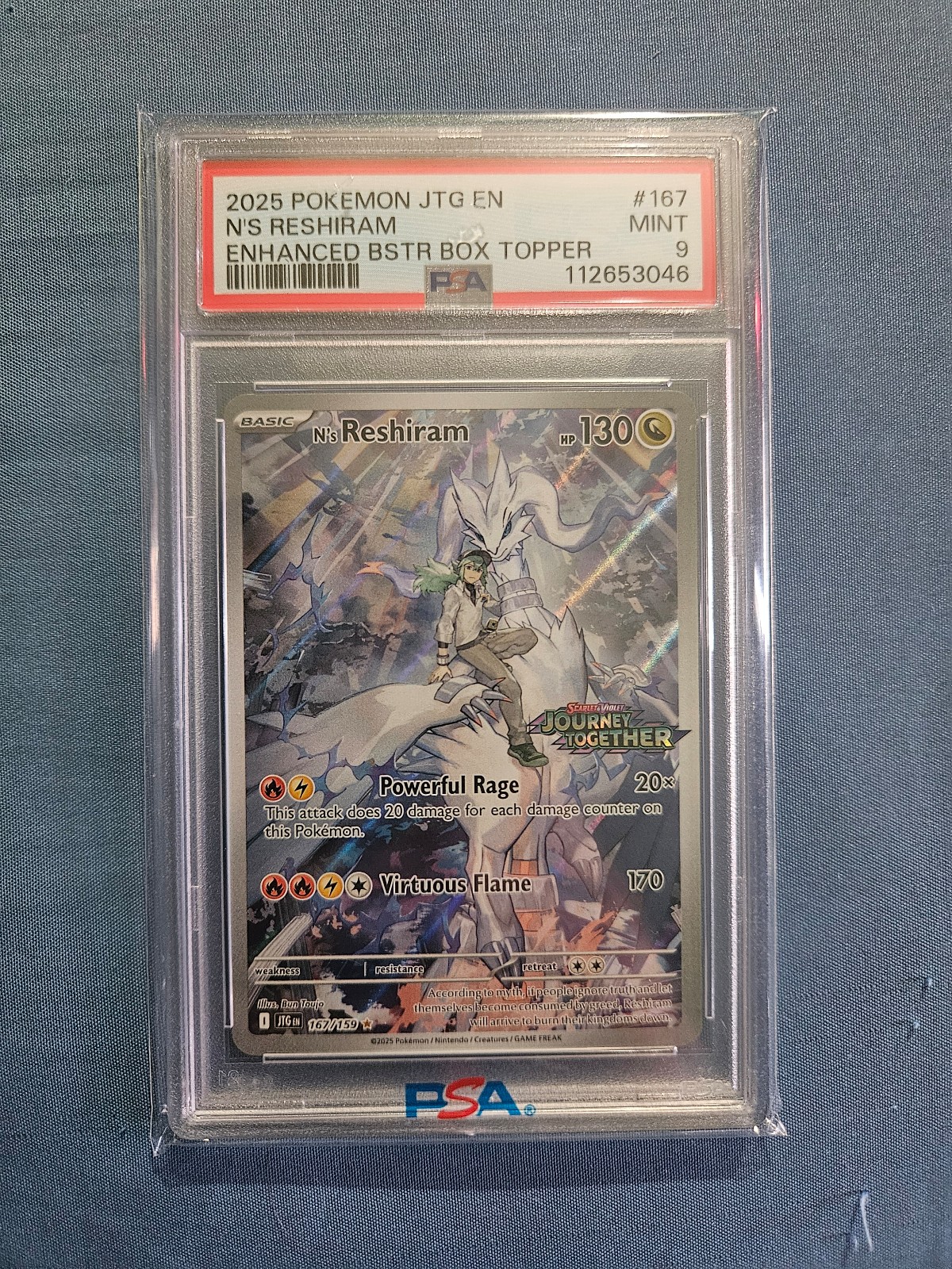 N's Reshiram - (Journey Together Stamped) 167/159 Sv09: Journey Together PSA 9