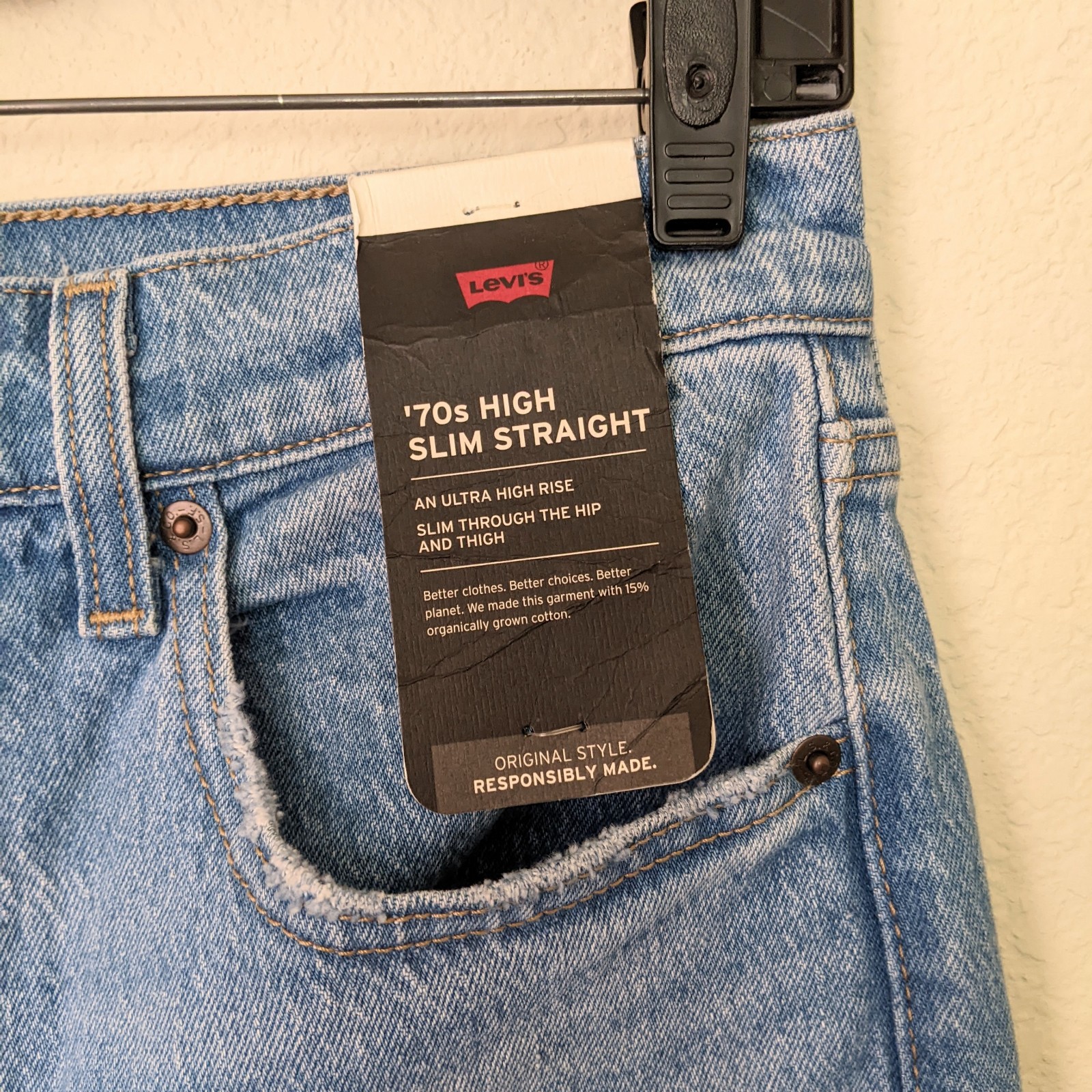 Levi's 70s High Waisted Slim Straight Women's Jeans Blue NWT 27 x 31