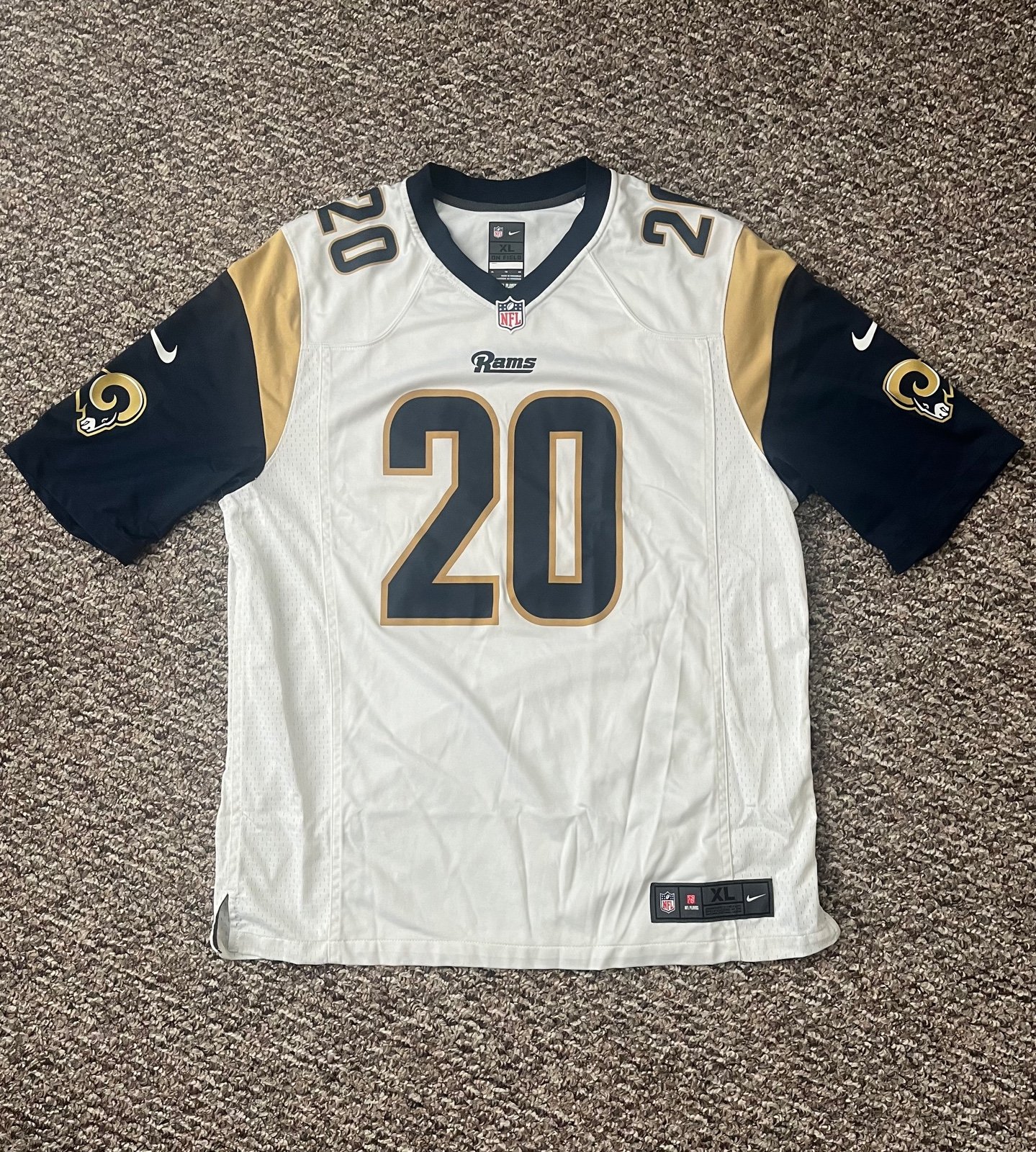 Nike NFL Jalen Ramsey Jersey White Size XL Xtra Large Los Angeles Rams #20 Nike NFL Jalen Ramsey Jersey White Size XL Xtra Large Los Angeles Rams #20