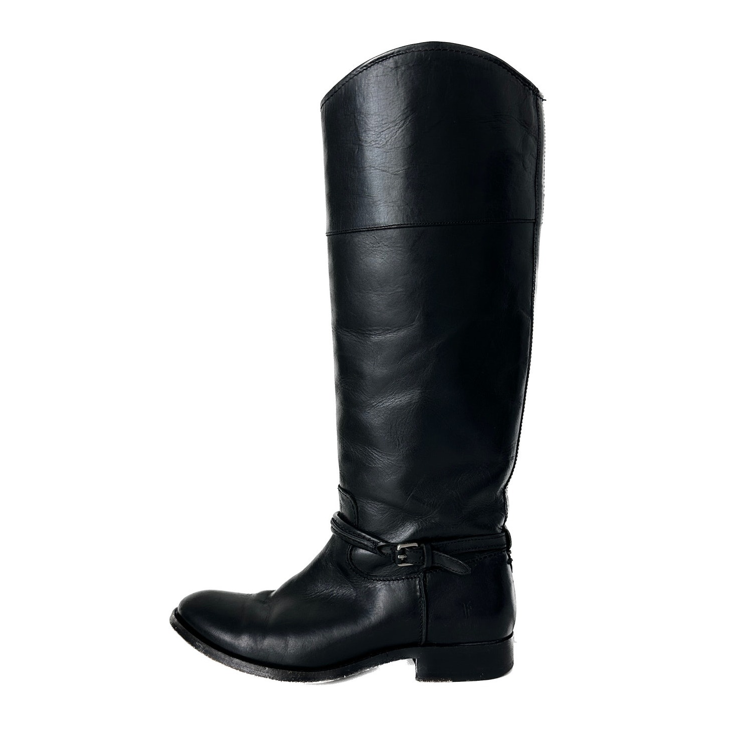 FRYE Black Leather Melissa Seam Tall Riding Boots 6.5 B