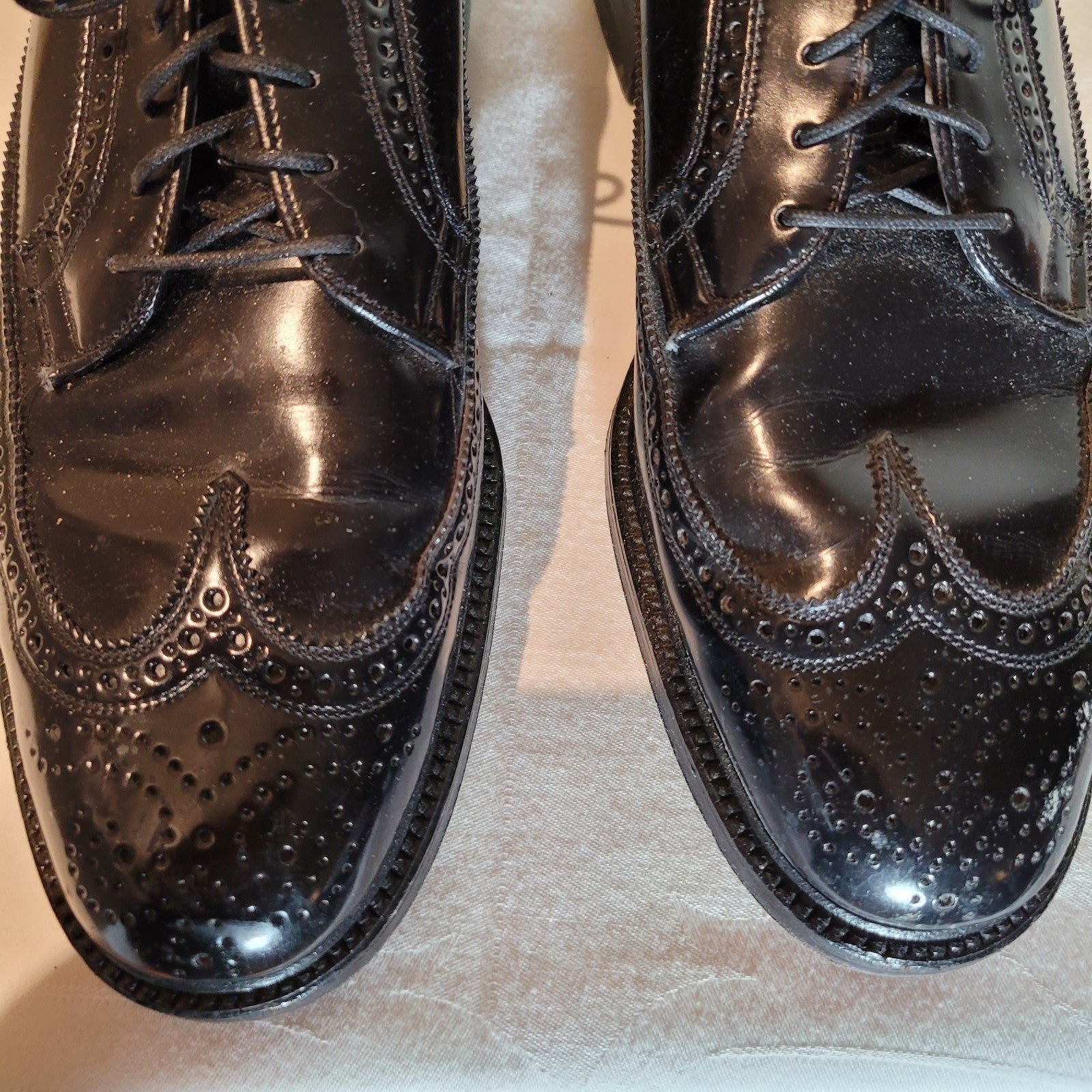 Dupont Corfam Wingtip Men's Shoes Size 8.5 C