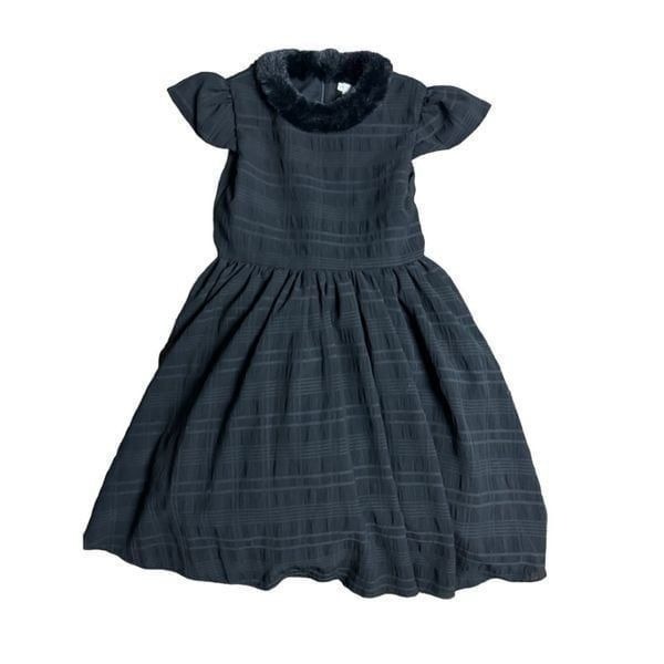 Trish Scully size 7 tulle lined black dress girls