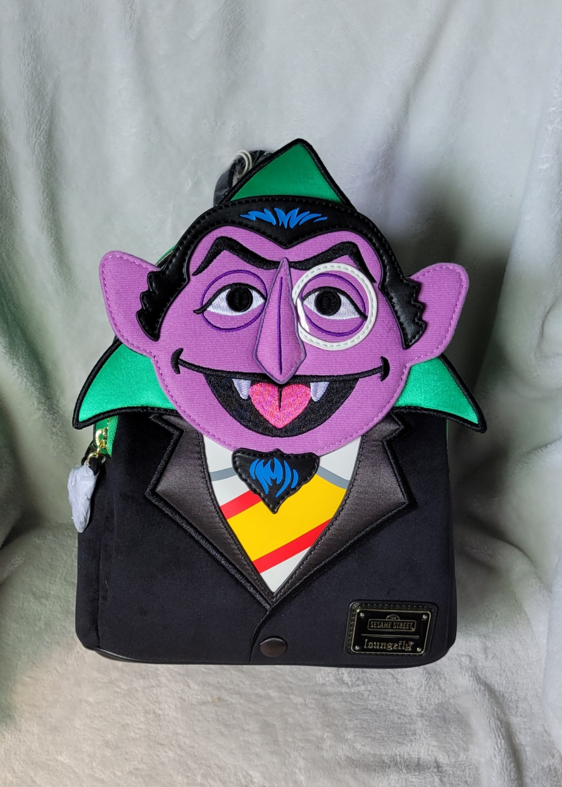 Loungefly Sesame Street Exclusive Count Von Count Cosplay Mini Backpack