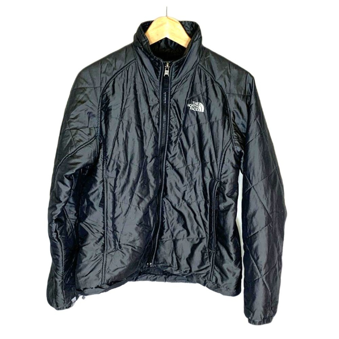 The North Face Black Subtle Grid Pattern Quilted Puffer Jacket Size M