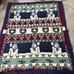 Seasonal Christmas Snowman candy cane snowman Woven Tapestry Throw Blanket