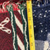 Seasonal Christmas Snowman candy cane snowman Woven Tapestry Throw Blanket