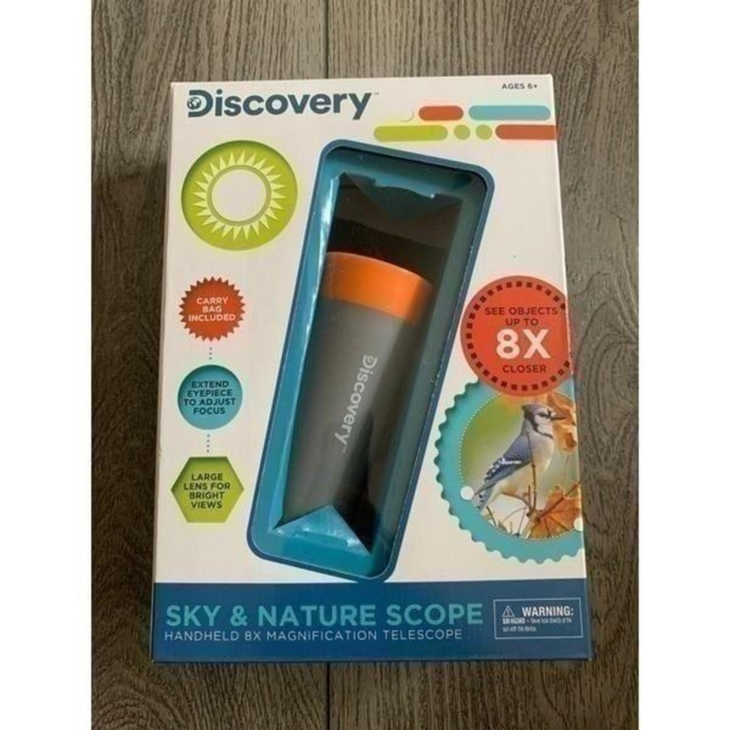 Discovery sky and nature scope, hand held 8X magnification telescope