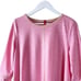 IC By Connie K Womens Sz L Stretch Asymmetrical Top Lagenlook Pockets Pink