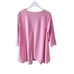IC By Connie K Womens Sz L Stretch Asymmetrical Top Lagenlook Pockets Pink