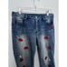 iROO Jeans Lip Embroidered Size 30