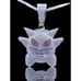 24\ Cuban Chain - 14K White Gold Finish Large G-Monster