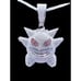 24\ Cuban Chain - 14K White Gold Finish Large G-Monster