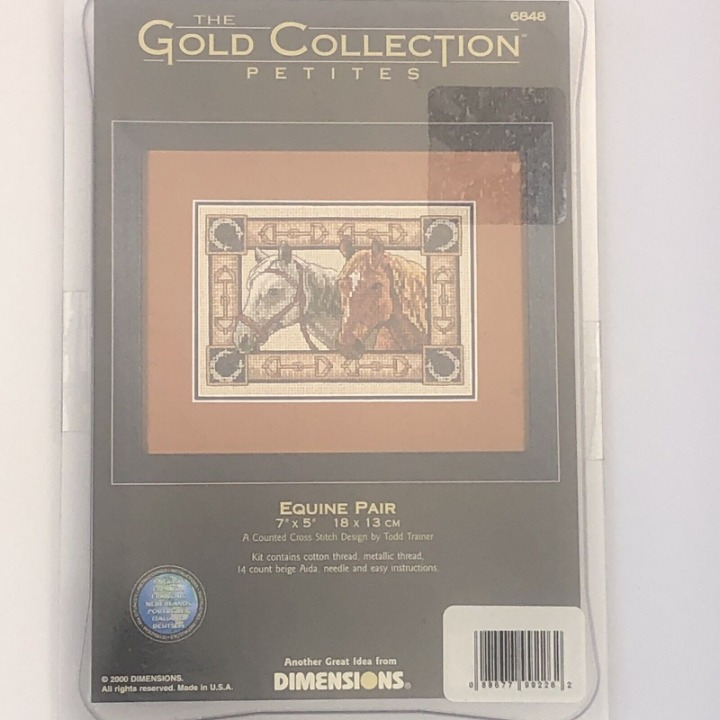 Dimensions Equine Pair Horses Counted Cross Stitch Petites Gold Collection New