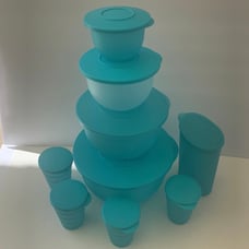 Tupperware Impressions Classic Bowl (4) & Jug (4) Tumblers