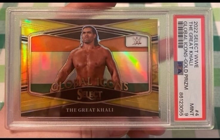 PSA 9 Select WWE The Great Khali Global Icons Gold #/10 Pop 1