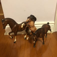 Three Breyer Horses