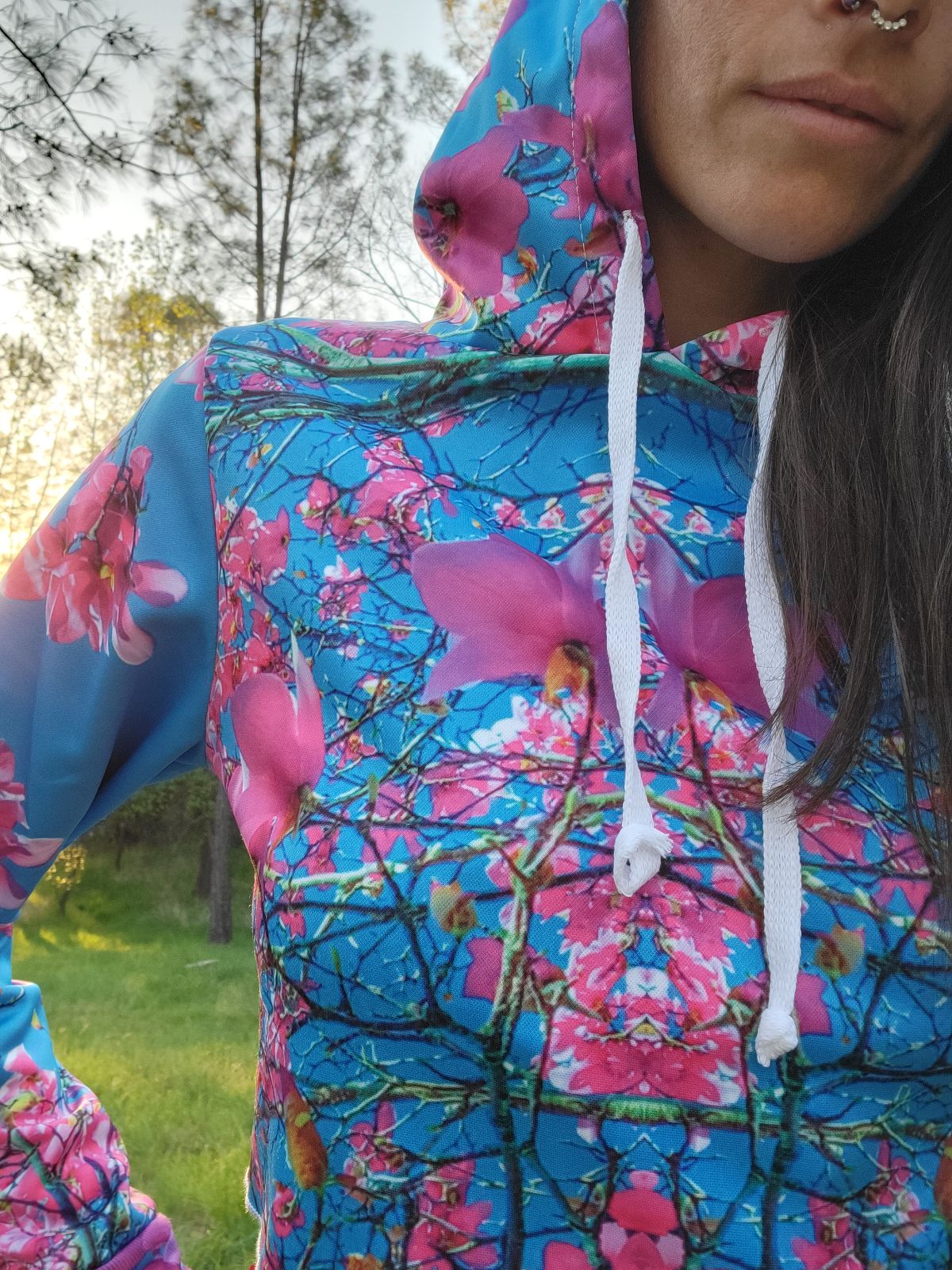 Womens Floral Hoodie