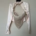 HOUSE OF CB 'Aubrie' Vintage Cream Embellished Satin Corset With Sleeve NWOT XL