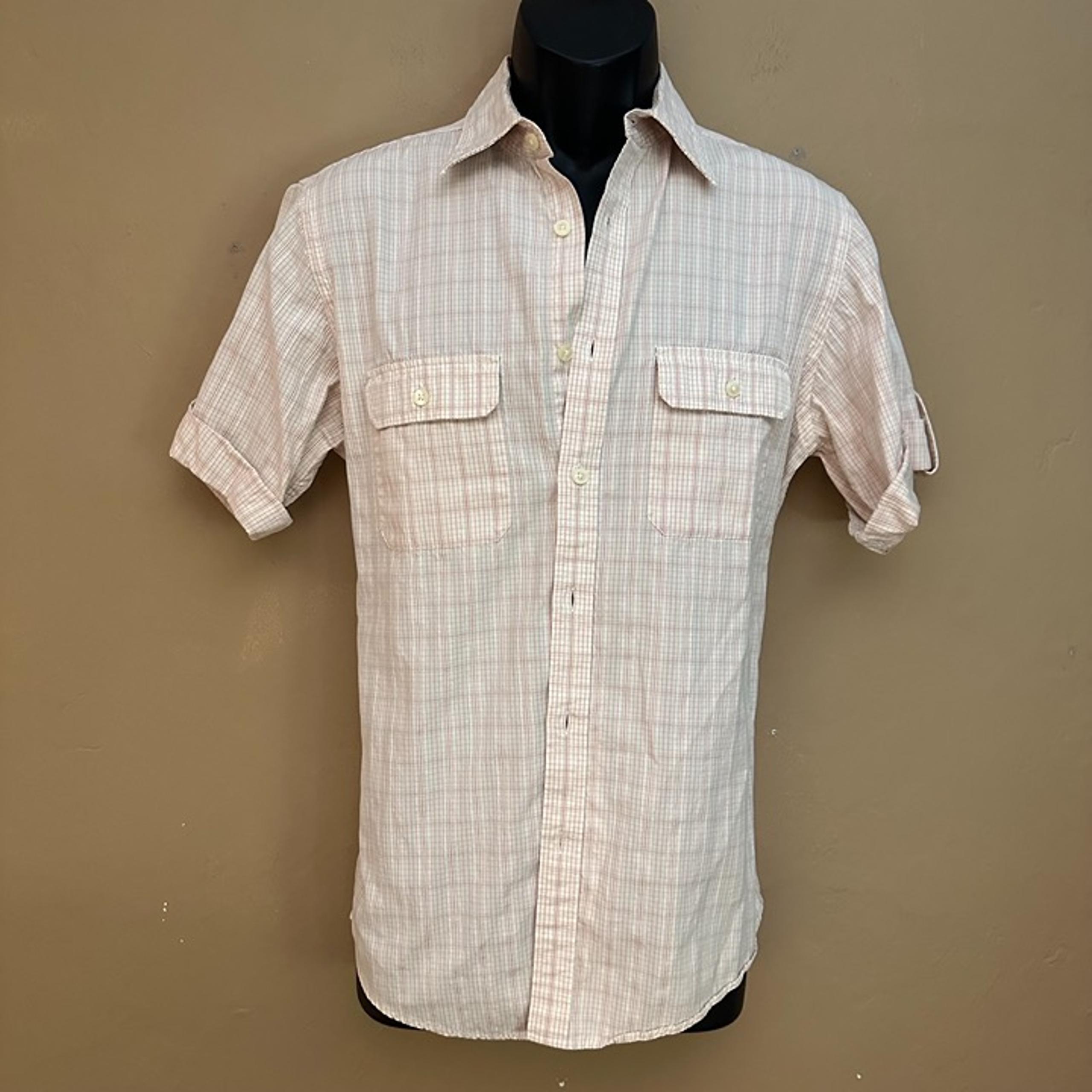 Textured Plaid Short Sleeve Shirt Small Gently worn - Material London