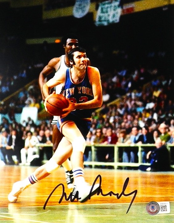 Bill Bradley New York Knicks Signed Dave DeBusschere Knicks 8x10 Photo (Beckett)