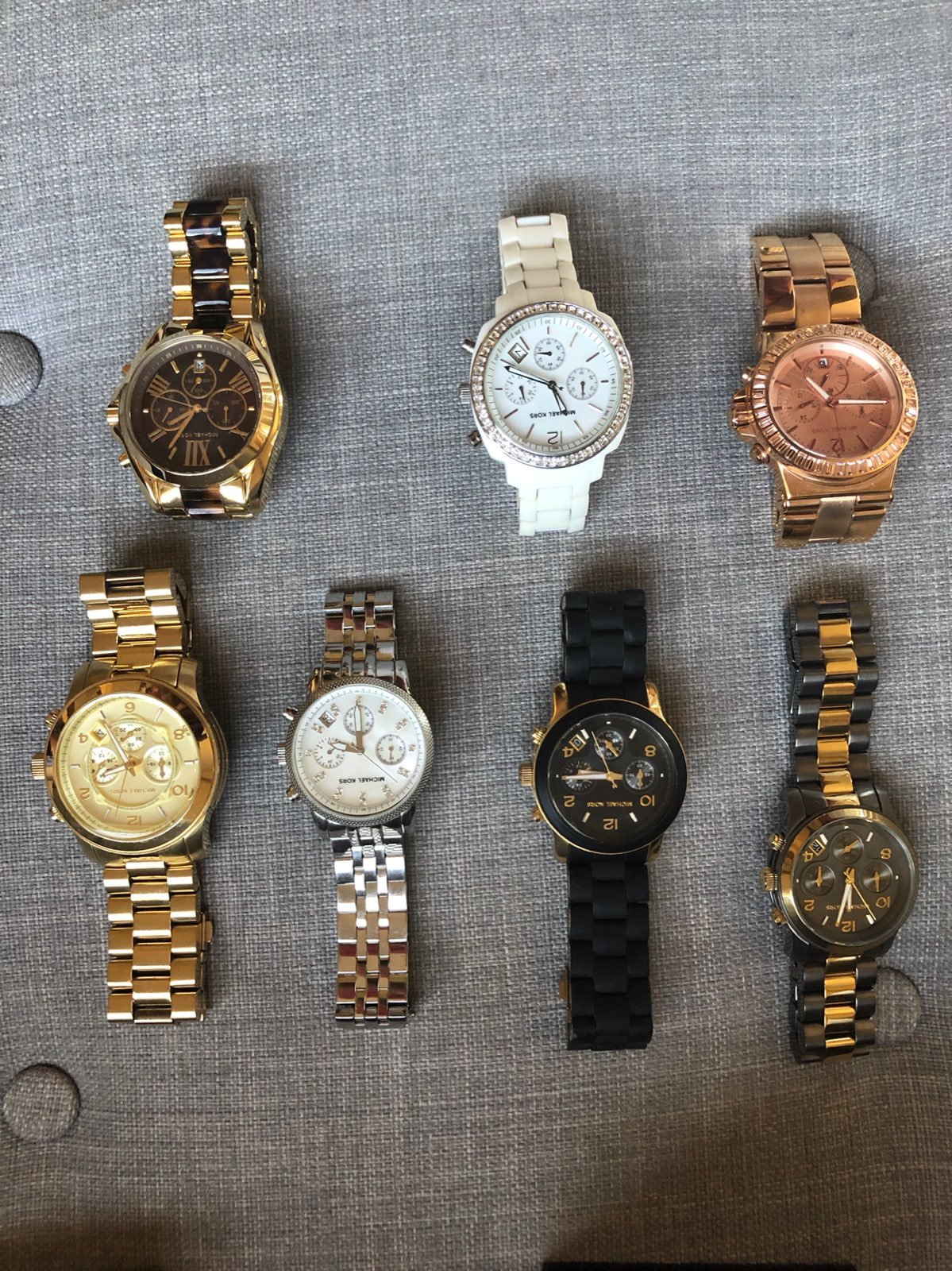 Michael Kors lot of 7 watches, pre owned