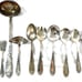 Antique Nica 100 Silver Plated Serving Utensils Flatware Set Of 12