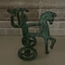 Athena bronze horse chariot figurine