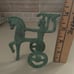 Athena bronze horse chariot figurine