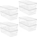 8pcs Clear Organizers and Storage Bins with Lids