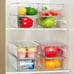 8pcs Clear Organizers and Storage Bins with Lids