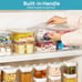 8pcs Clear Organizers and Storage Bins with Lids