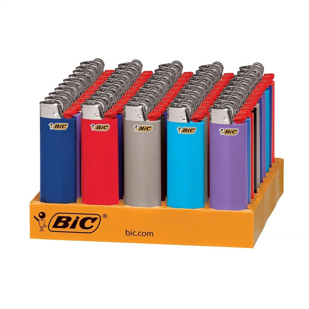 BIC Maxi Classic Pocket Lighters Assorted Colors, 50-Count Tray