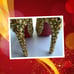 Women Red & Gold Jeweled High Heels US 7