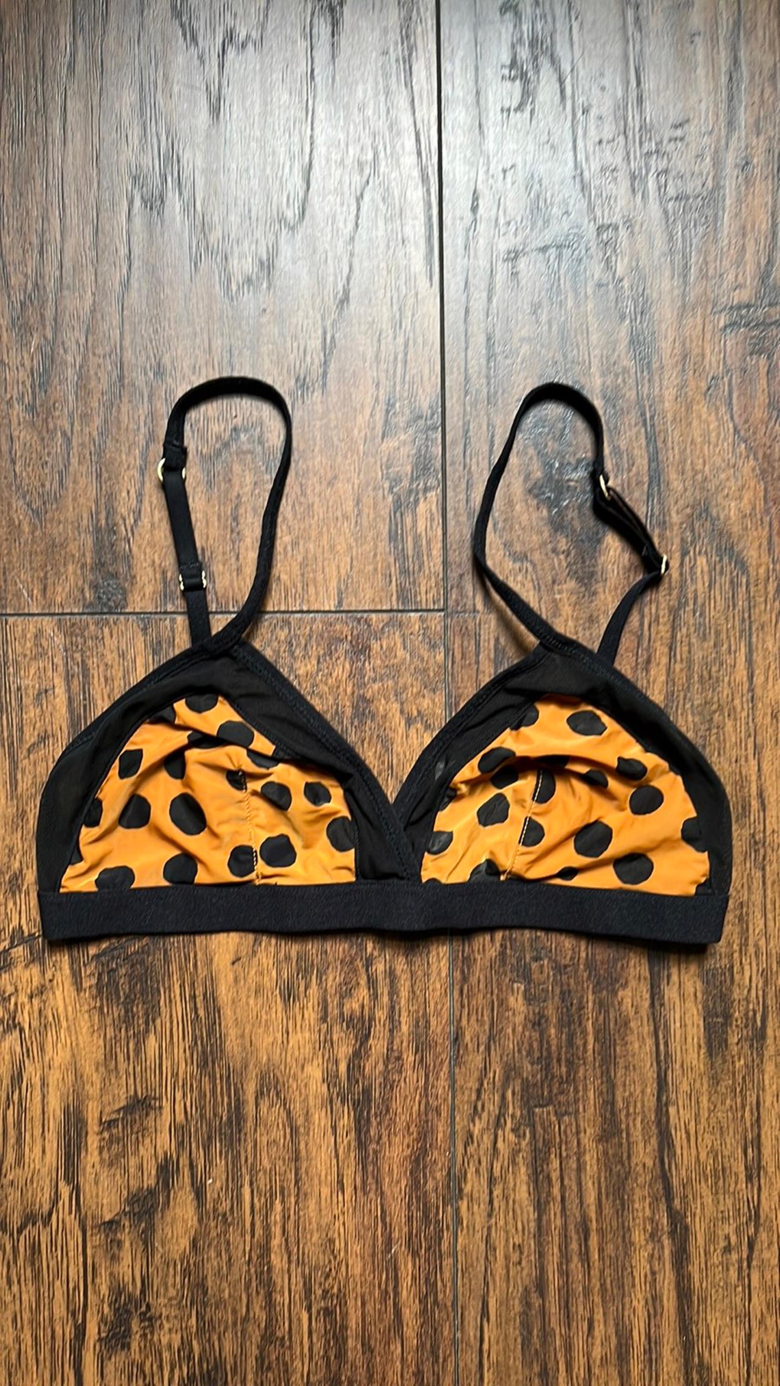 Madewell Rust/Black Polka Dot Bra