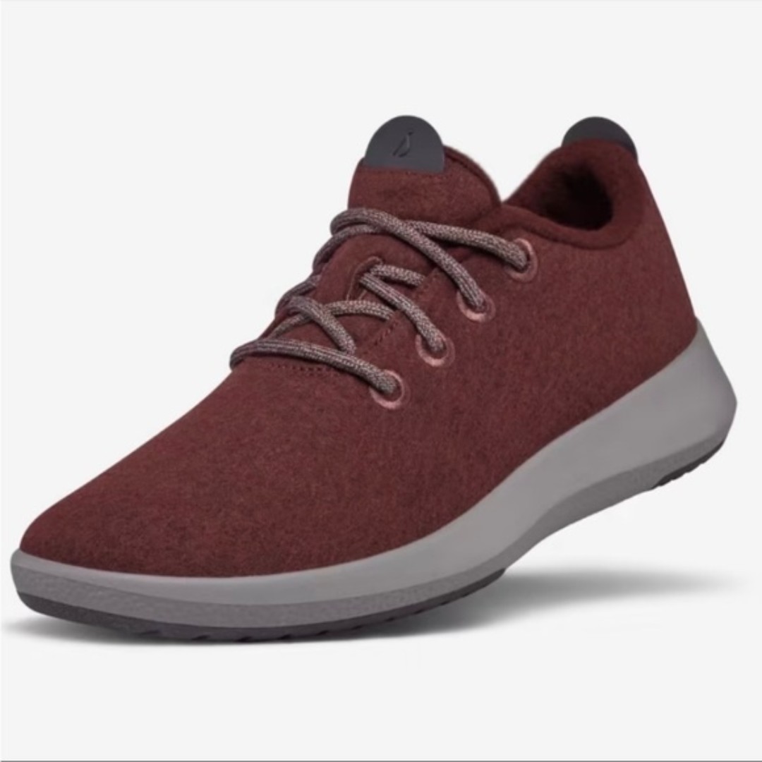 Allbirds Wool Runner Mizzle burgundy lace up sneakers women’s shoe size 6
