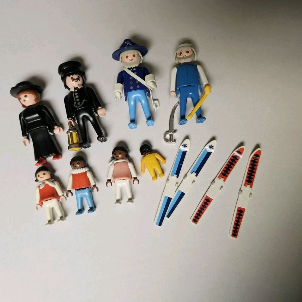 Huge Lot Playmobil Figures People & Several Accessories Vintage