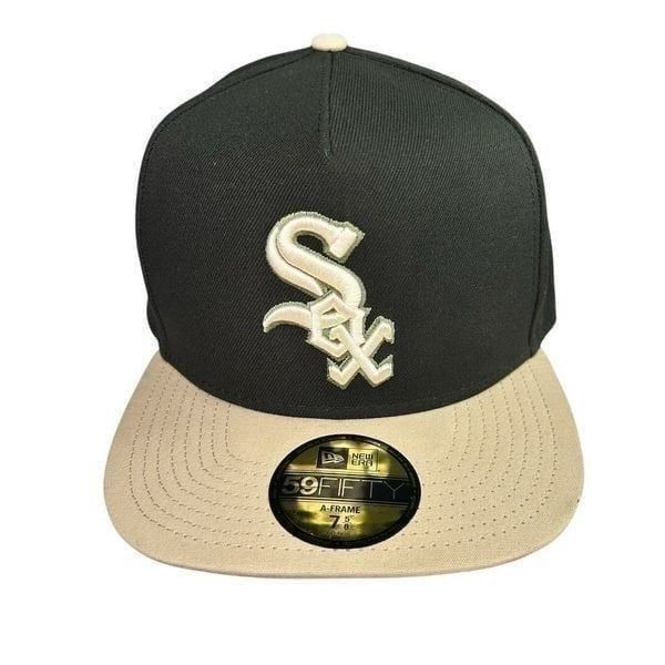 New Era Chicago White Sox 59FIFTY A frame Fitted Hat Black Size 7 5/8