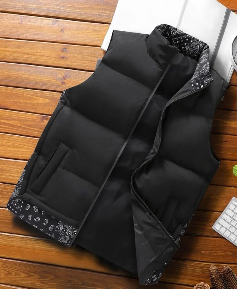Black & White Puffer Vest