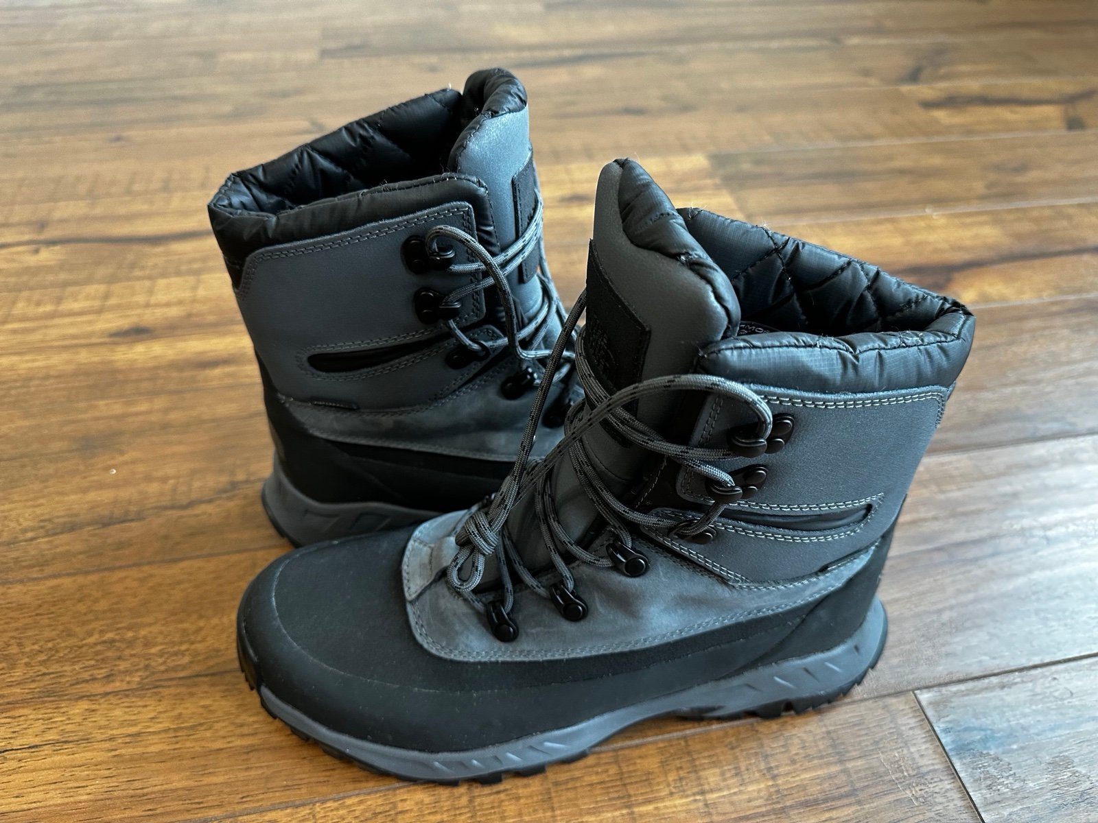 Mens The North Face Thermoball Lifty II Waterproof Insulated Winter Boots - Grey