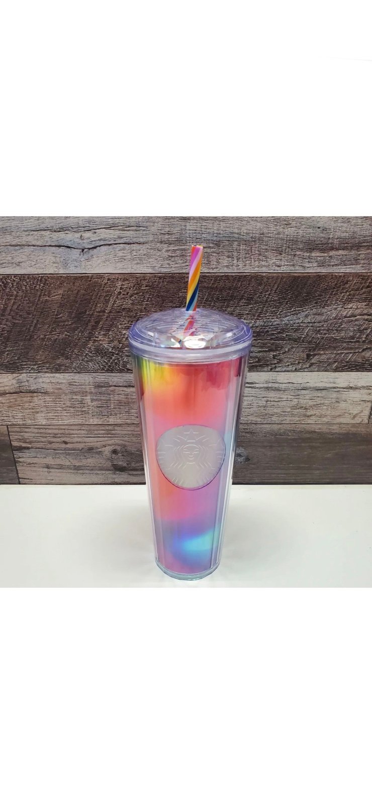 NWT Starbucks Holographic Kaleidoscope Dome PRIDE ‘21 Tumbler VENTI