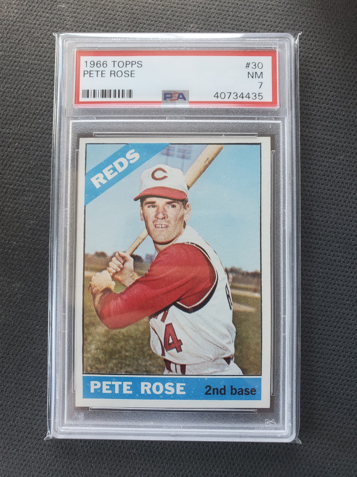 Topps 1966 Pete Rose psa 7 beautiful card