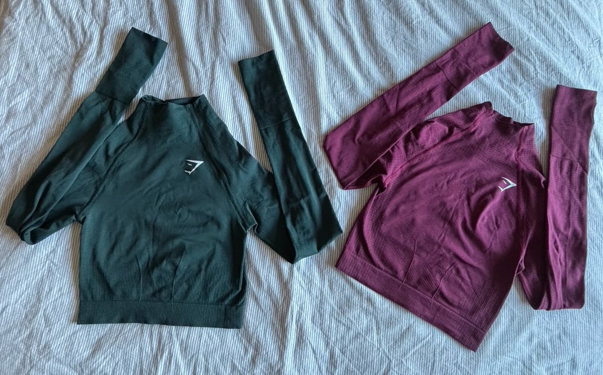 Gymshark vital seamless mock neck crop top BUNDLE (2)