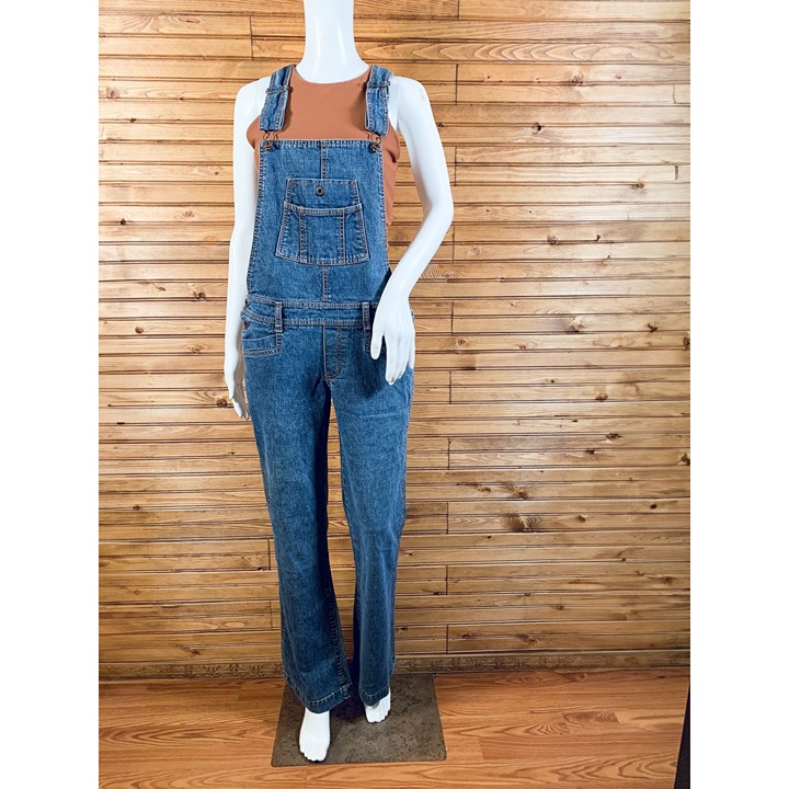 Y2K Vintage Roxy Denim Overalls - Low Rise - Bell Bottom Flare Wide Pant Leg - W