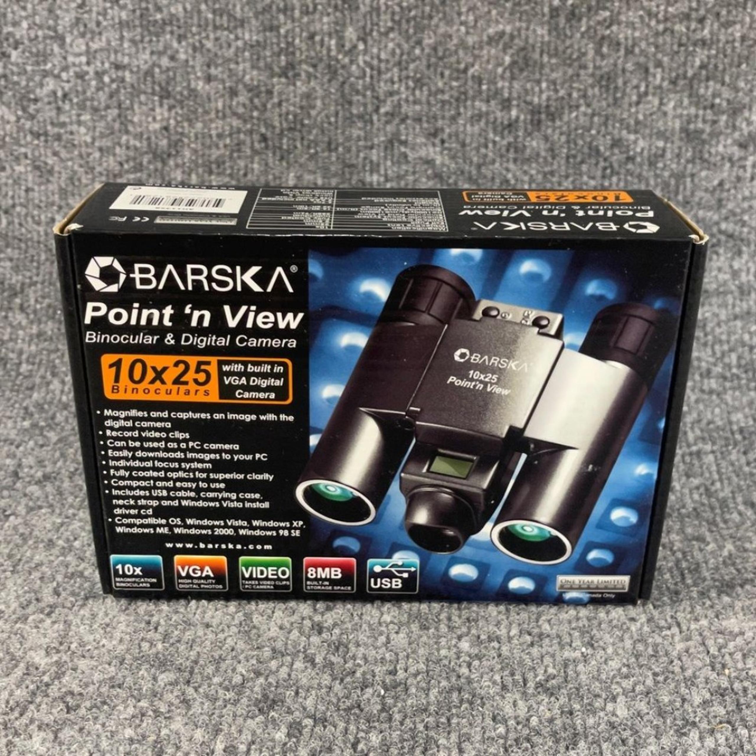 *NWT  BARSKA Point ‘n View 10x25 Binocular & Digital Camera