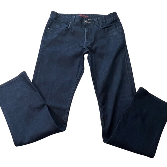 Robert Graham Jeans Dark Wash Denim Bootcut Embellished Pockets Mens Size 34