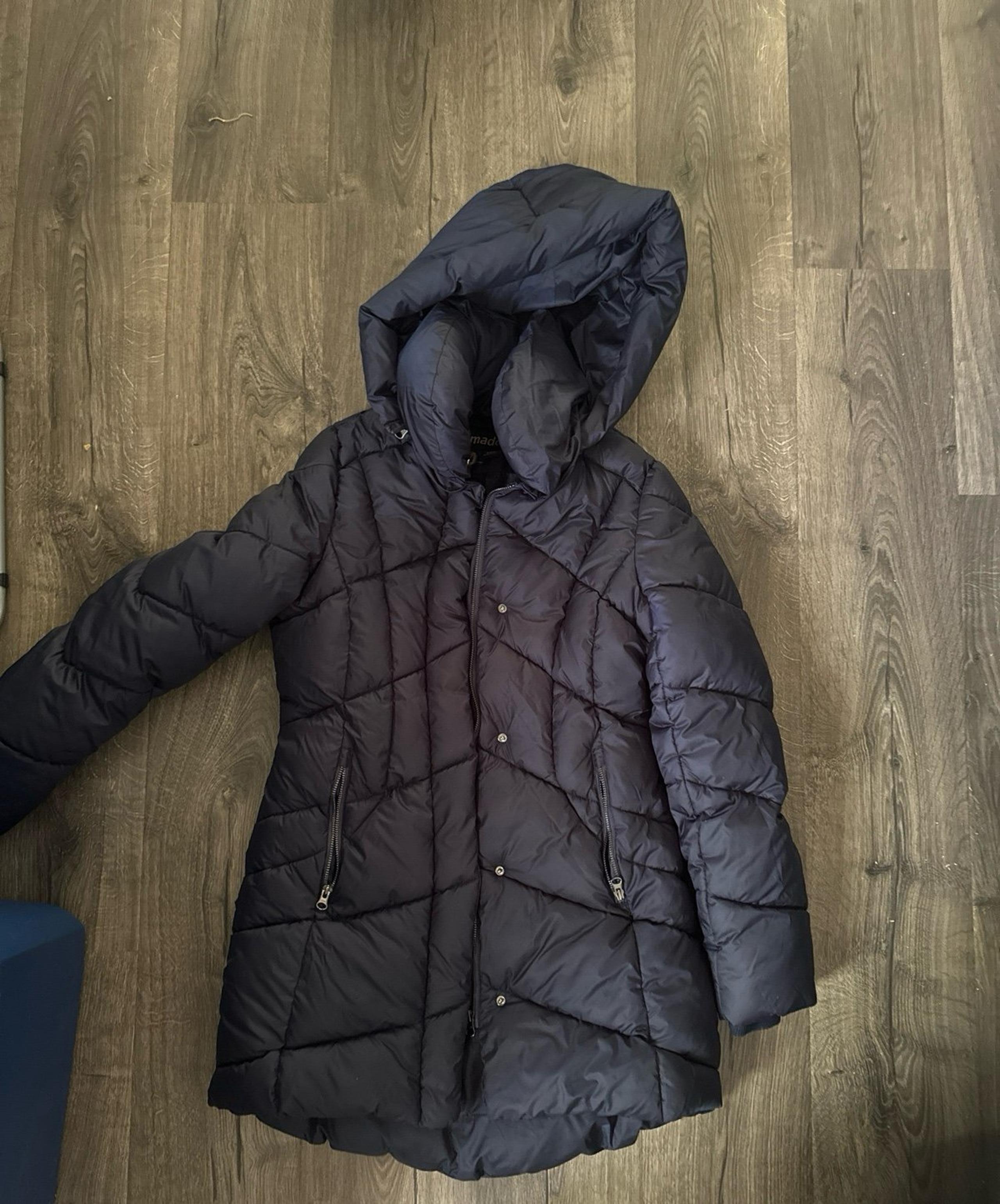 Womens long puffer jacket