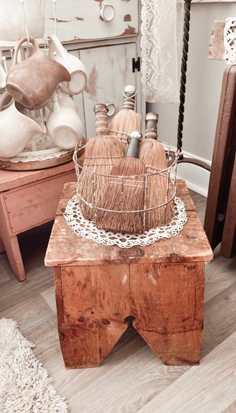 Primitive barn stool