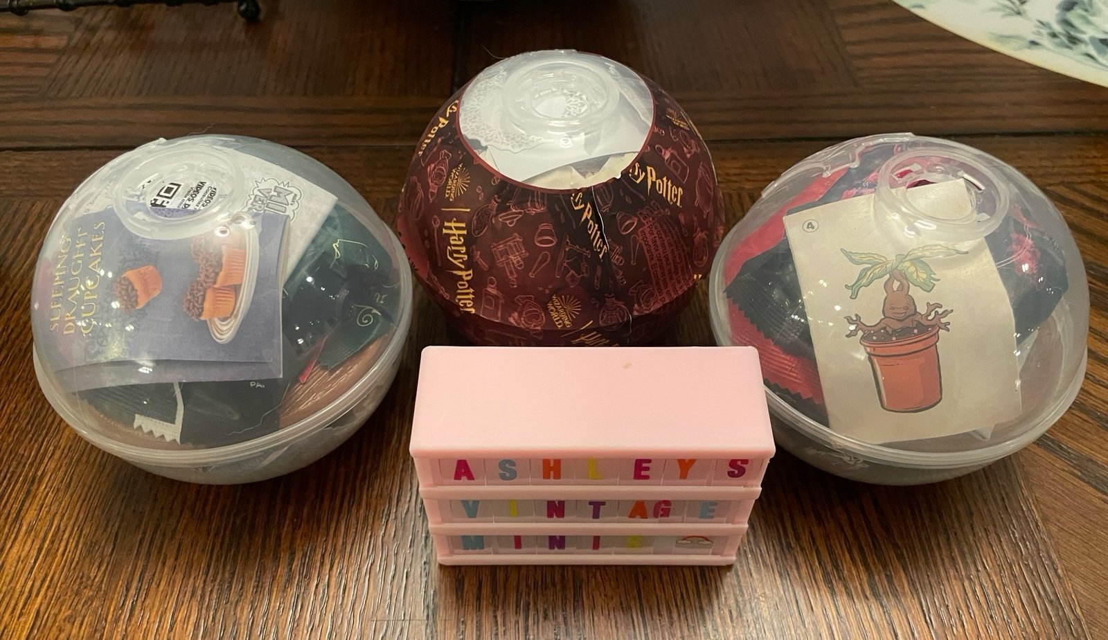 Make It Mini Harry Potter- Rare-HTF MANDRAKE, UMBRIDGE TEASET & SLEEPING DRAUGHT